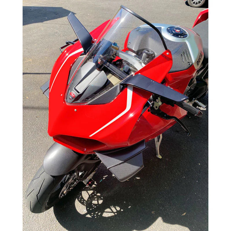 Rizoma Stealth Aero Wing Mirrors For Panigale V4 V4S V4R V4SP