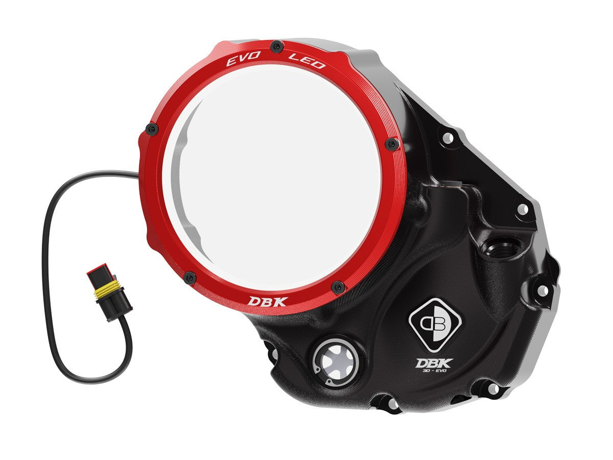 Ducabike DBK CCDVL06 Evo LED Clear Clutch Cover - BLACK-RED