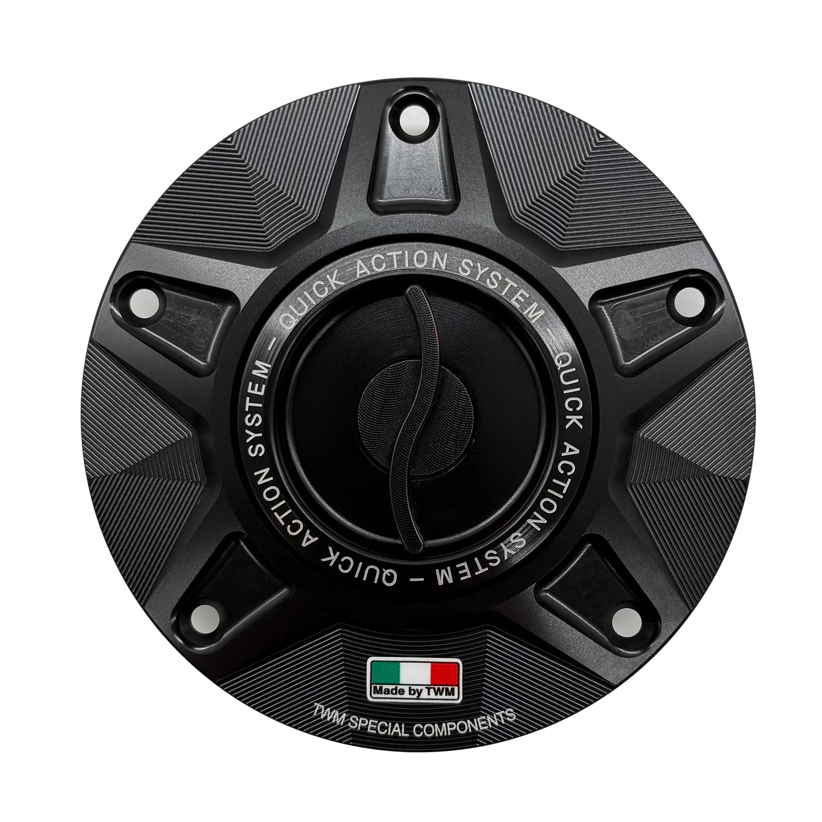 TWM CNC Aluminum Gas Cap / Fuel Cap with Black Center Cap for Ducati Motorcycles