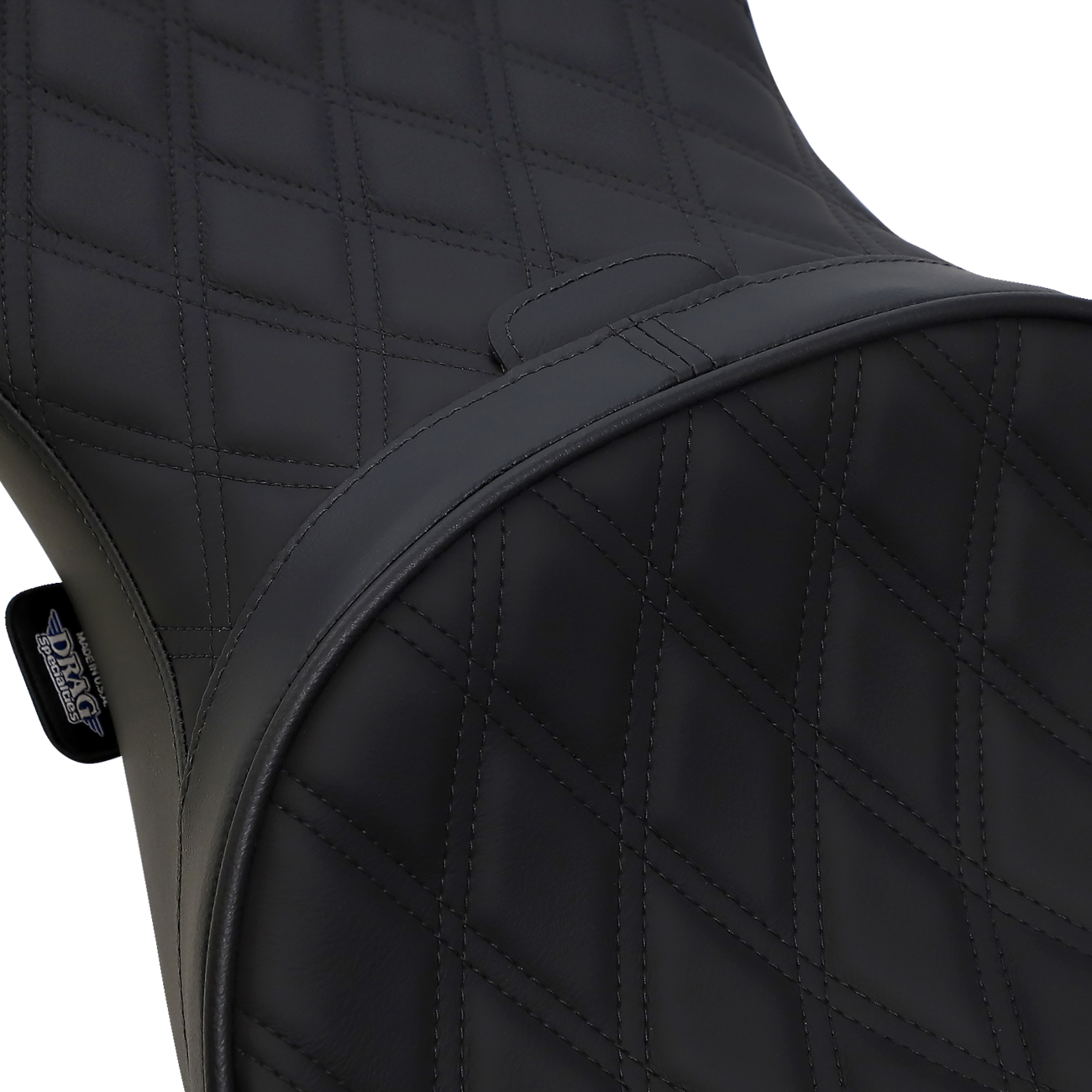 Drag Specialties Seats Low Touring Seat - Solar Reflective - Double Diamond - With Backrest Receiver - FL '08-'23