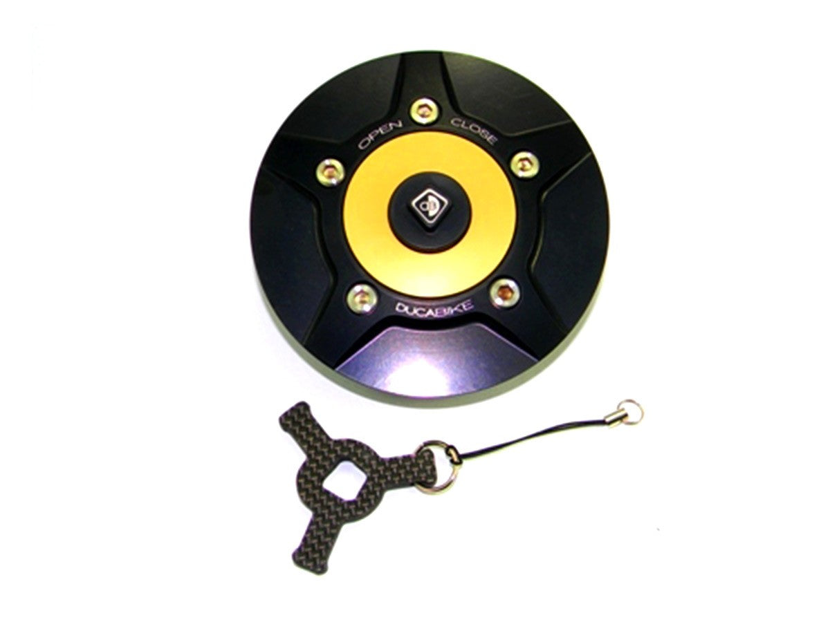 Ducabike DBK Tsb02 Fuel Tank Cap - BLACK-GOLD