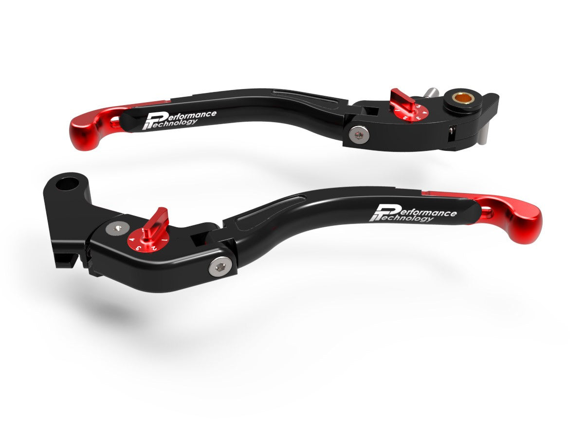 Ducabike DBK LEA06 Brake / Clutch Adjustable Levers Eco GP 2 - BLACK-RED