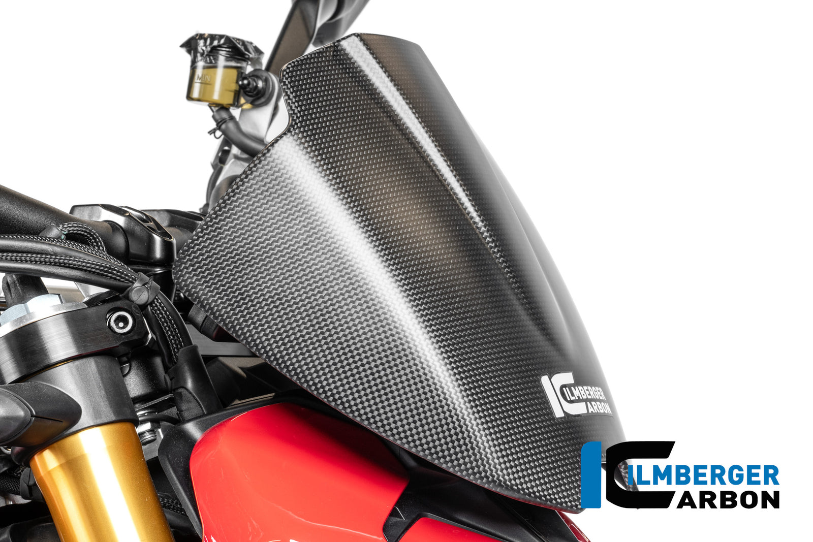 Ilmberger Carbon Instrument Cluster Cover Ducati Streetfighter V4 2025-2026 - Matte / Plain