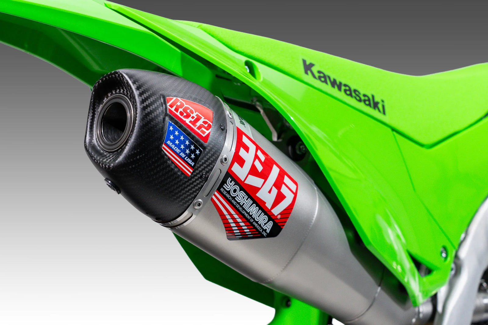 Yoshimura KX450/X 24-26 RS-12 Stainless Full Exhaust, W/ Stainless Muffler