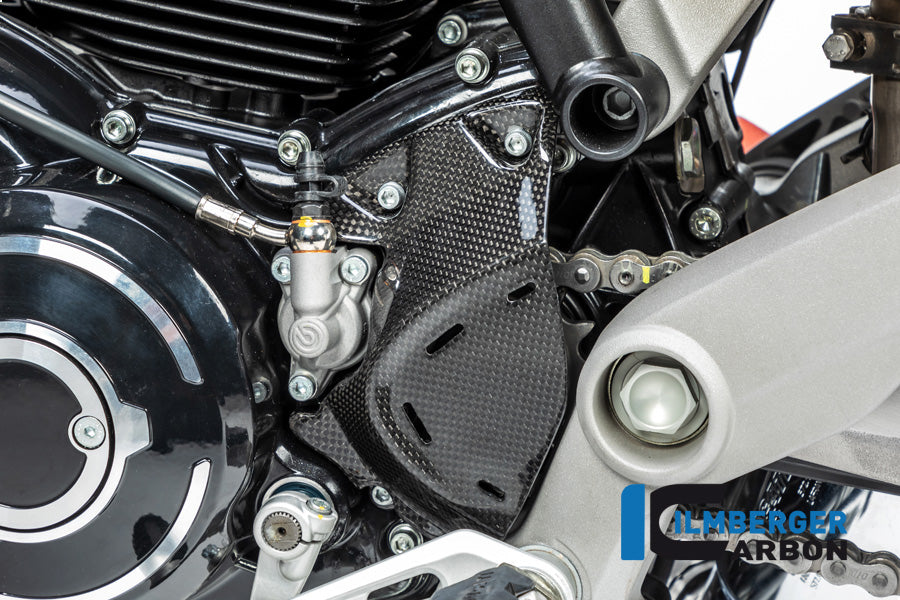 Ilmberger Carbon Sprocket Cover Surface Ducati Scrambler 1100 From 2017 - Gloss