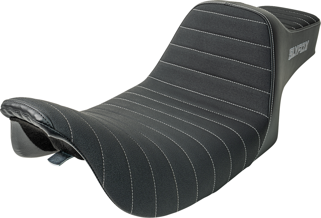 Slyfox High Noon Seat - Vinyl - Classic Stitch - Gray Logo - FL '97-'07