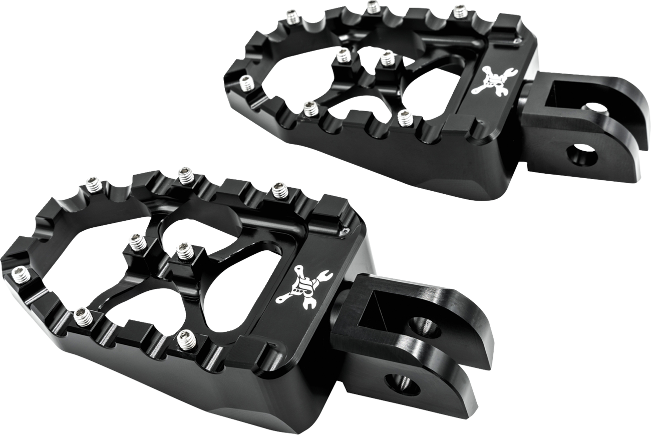 Burly Brand MX Evolution Driver Pegs - Black - Softail