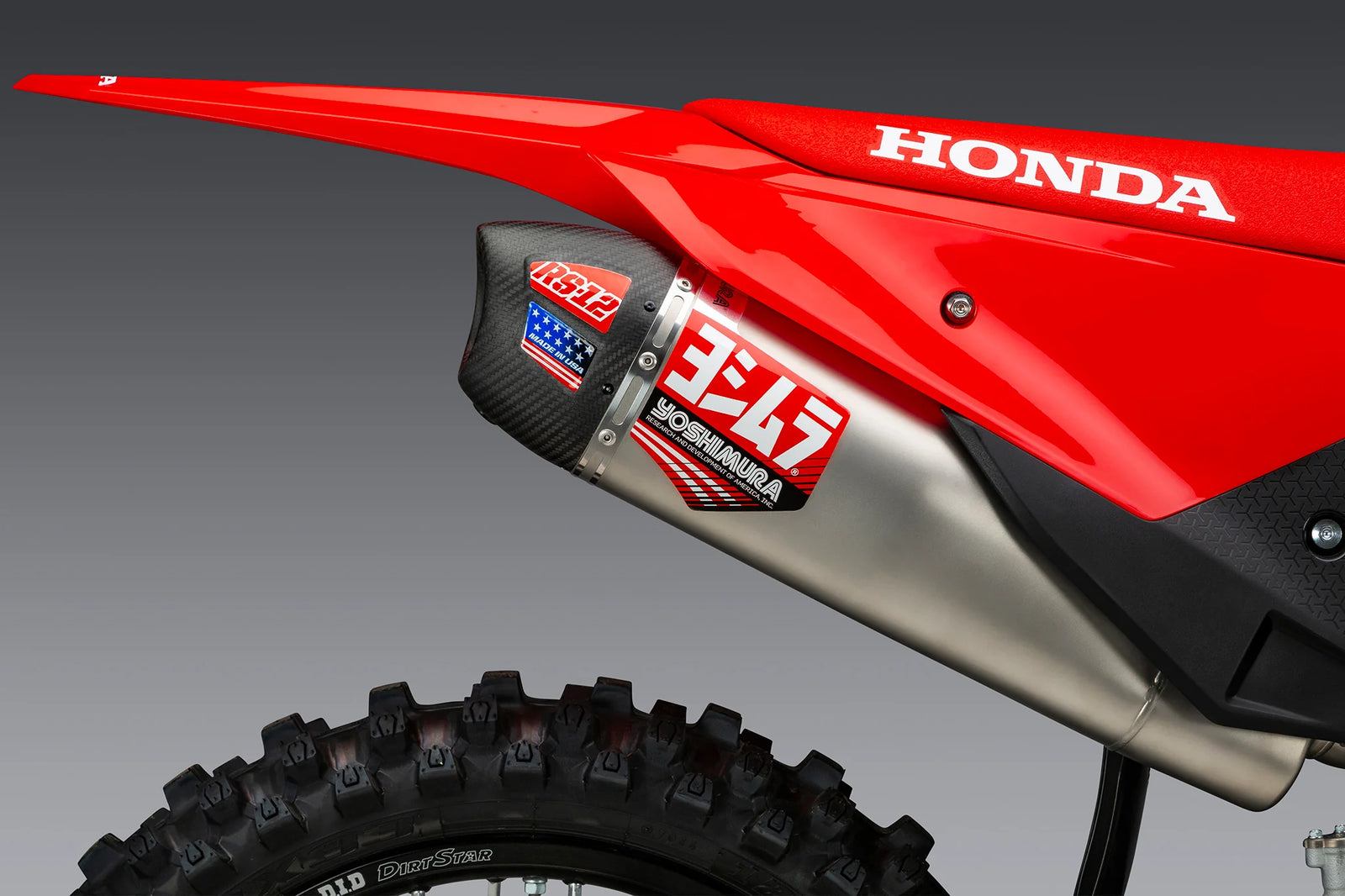 Yoshimura CRF450R/RX 25-26 RS-12 Stainless Full Exhaust, W/ Stainless Muffler