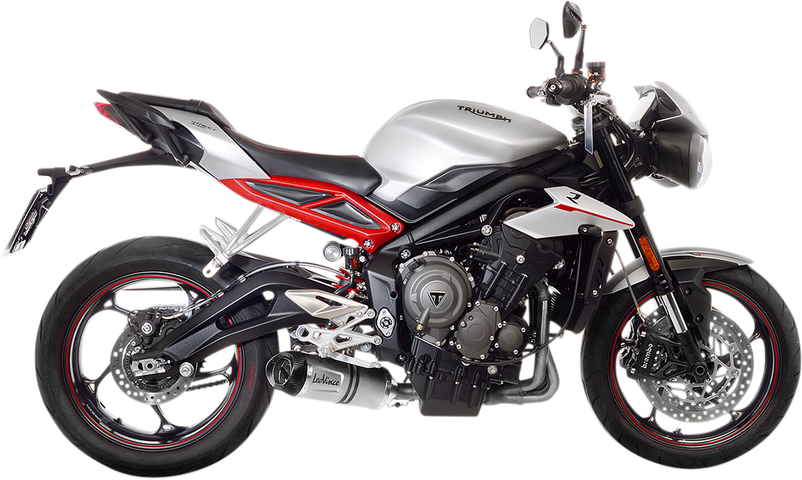 LeoVince LV One Evo Slip-On Muffler - Stainless Steel - Street Triple 765