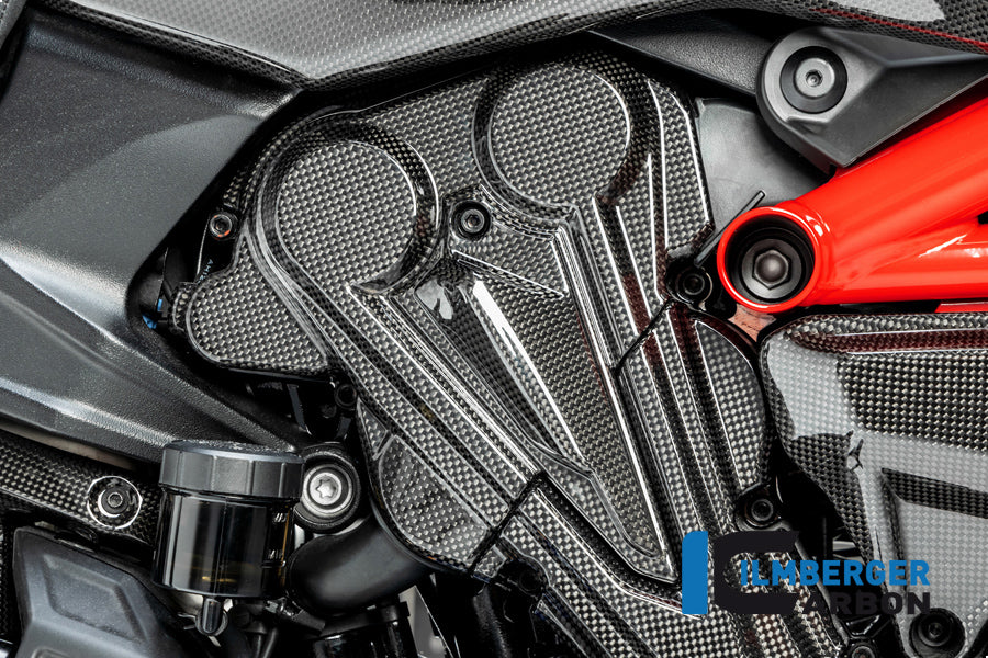 Ilmberger Carbon Cambelt Cover Vertical Cylinder Ducati Diavel 1260 - Gloss
