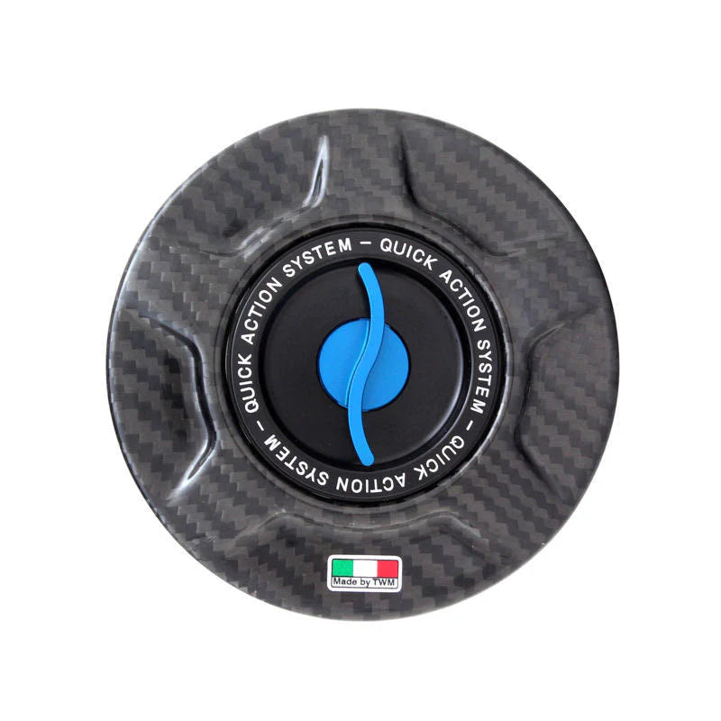 TWM Quick Action Carbon Fiber Gas Cap For S1000RR - TBMWF.02 - Blue