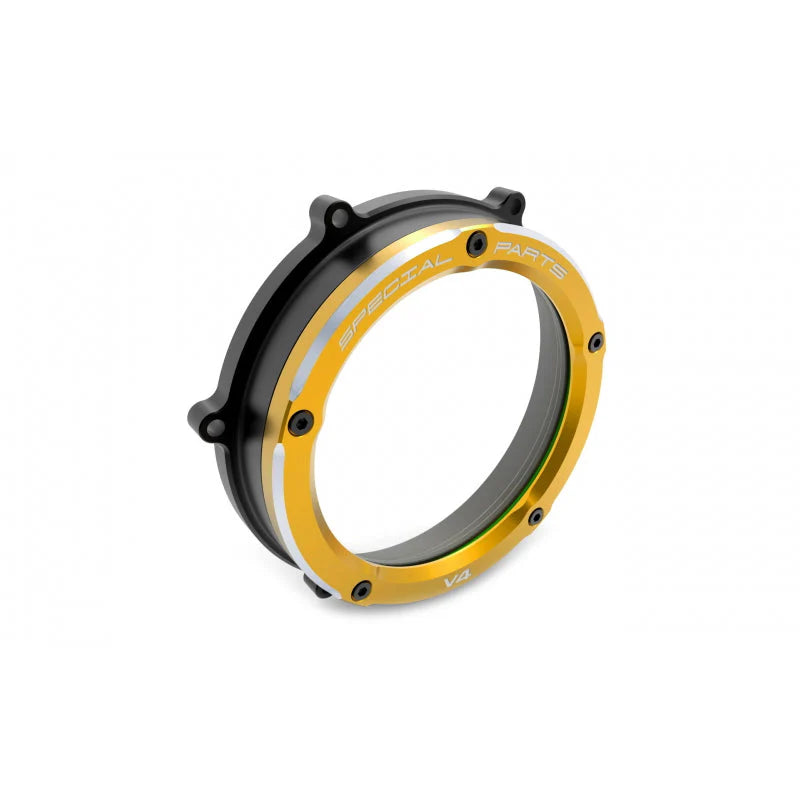 Ducabike DBK Clear Clutch Cover For Ducati Diavel V4 - Black/Gold