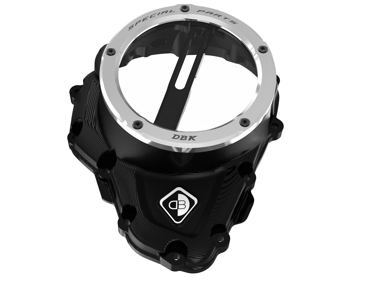 Ducabike DBK Ccdv16 Triumph Clear Clutch Cover Oil Bath 3D-EVO - BLACK-SILVER