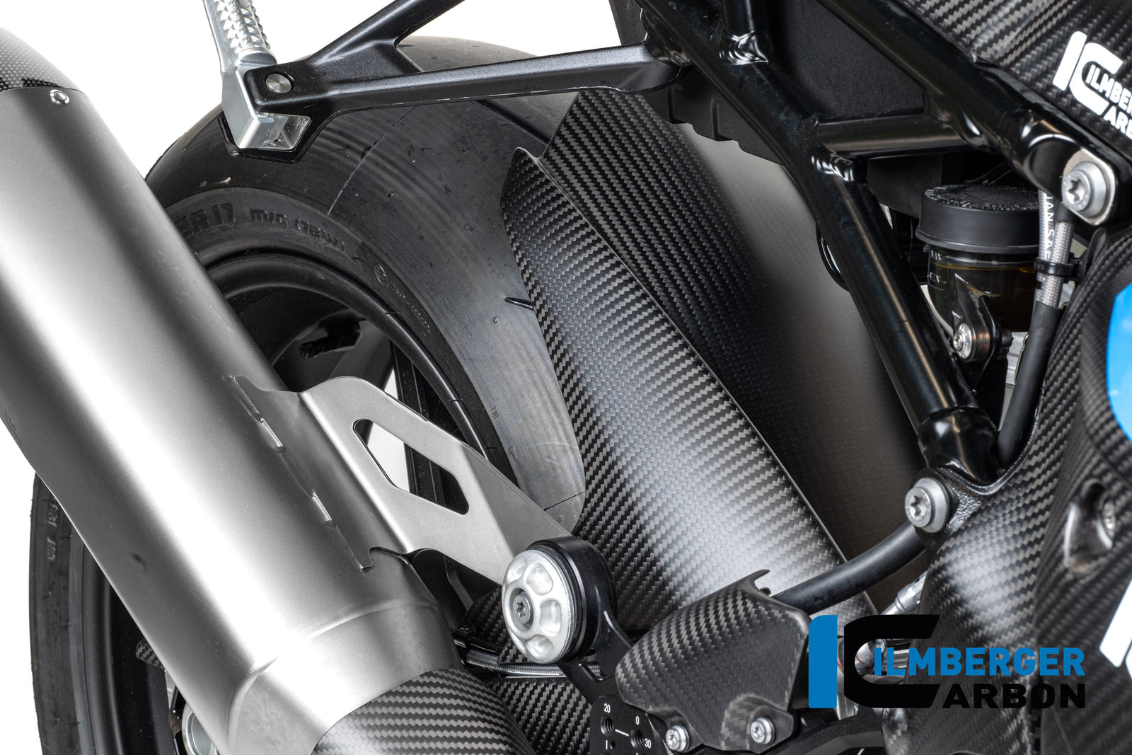 Ilmberger Carbon Rear Hugger With Chain Guard BMW M1000RR / S1000RR - Matte / Twill