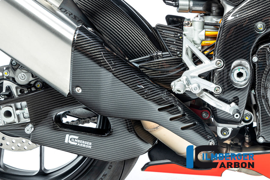 Ilmberger Carbon Muffler / Silencer Protector Aprilia Tuono / RSV4 From 2021 - Gloss