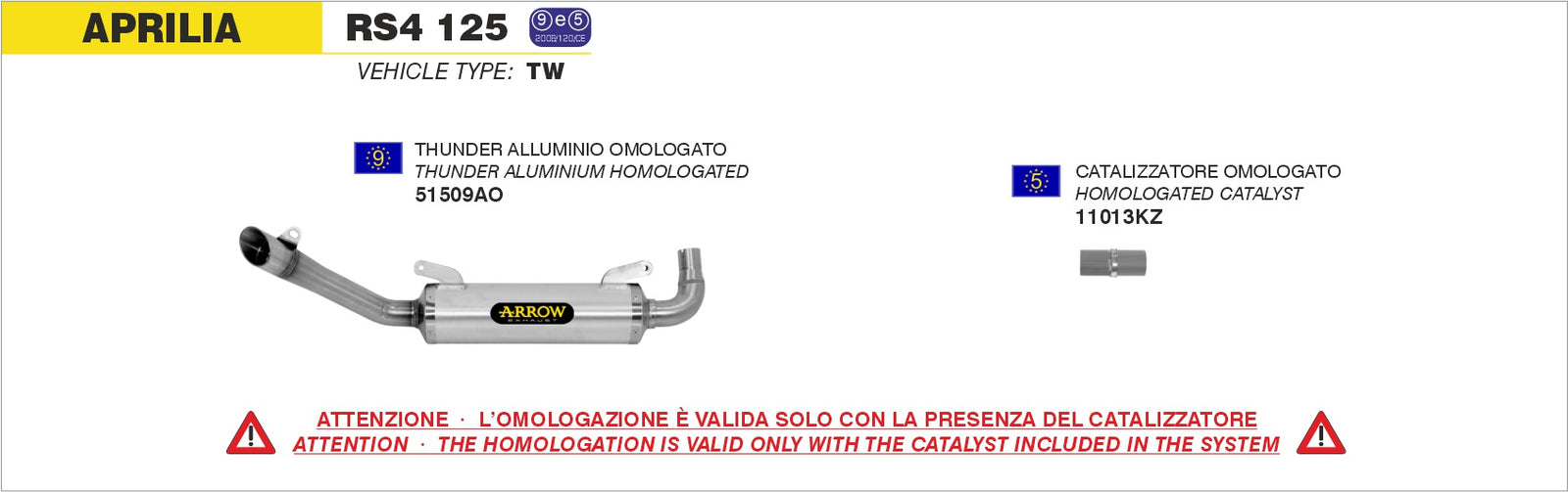 51509AO Thunder Aluminium Slip On For Stock Headers