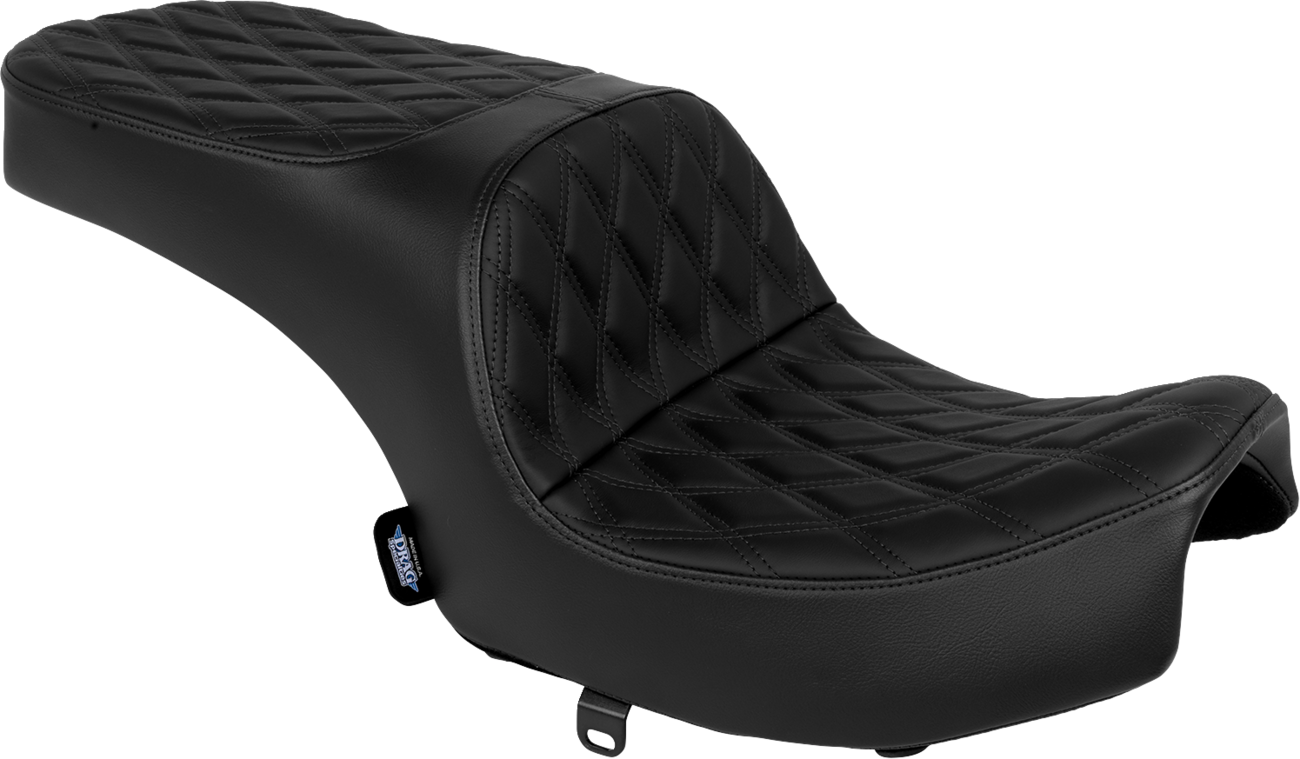 Drag Specialties Seats Freedom Seat - Vinyl/Solar Leather - Double Diamond Black Stitch - Challenger '20-'25/Chieftain '25