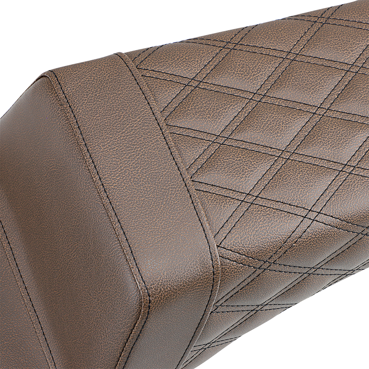 Saddlemen Step-Up Seat - Front Smooth/Rear Lattice Stitch - Brown - Challenger