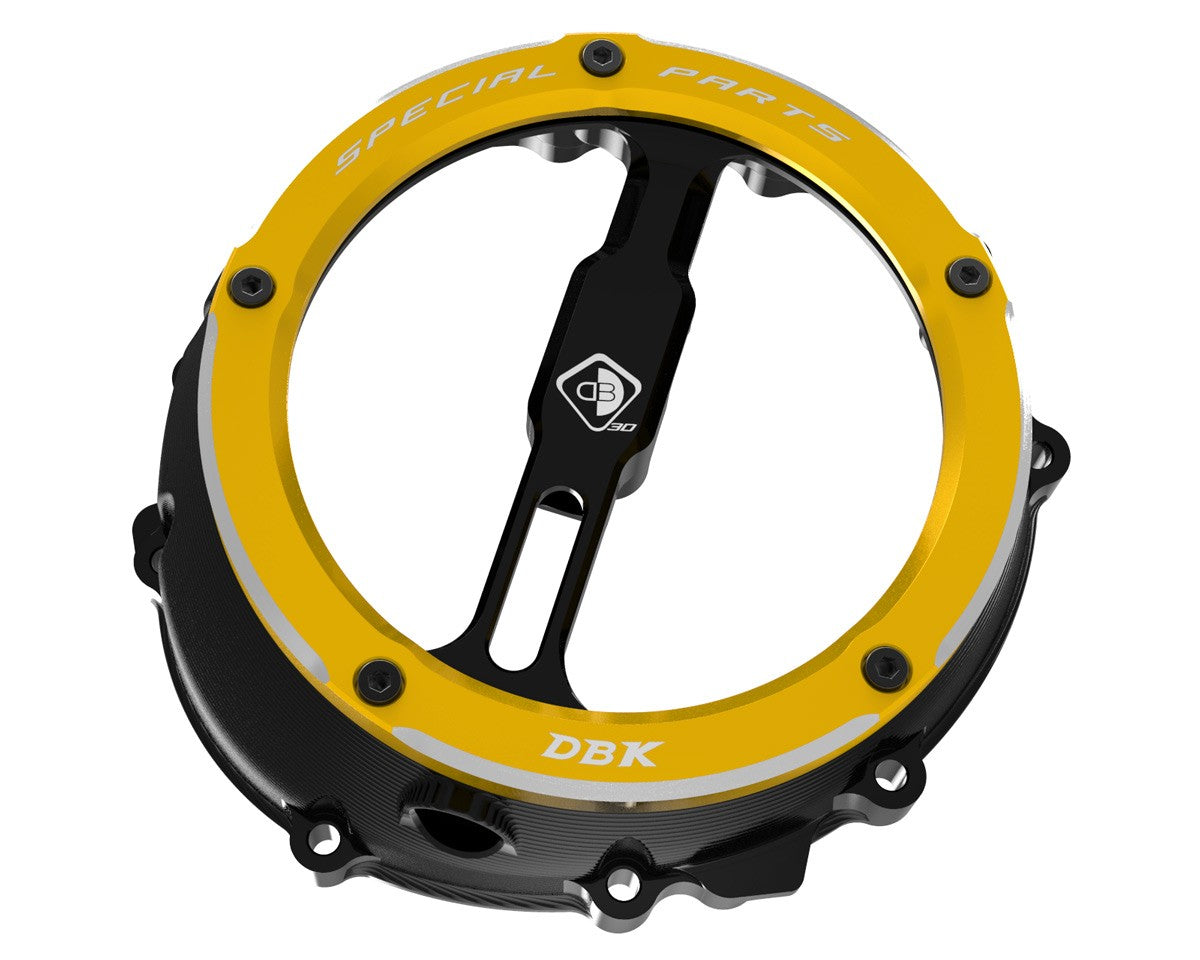Ducabike DBK Ccdv12 BMW Clear Clutch Cover Oil Bath 3D-EVO - BLACK-GOLD