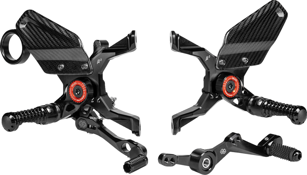 Gilles Tooling MUE2 Rearset - Black - BMW