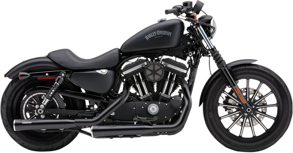 Cobra Slip-On Mufflers With Race-Pro Tips - 3" - Black - '14-'22 XL