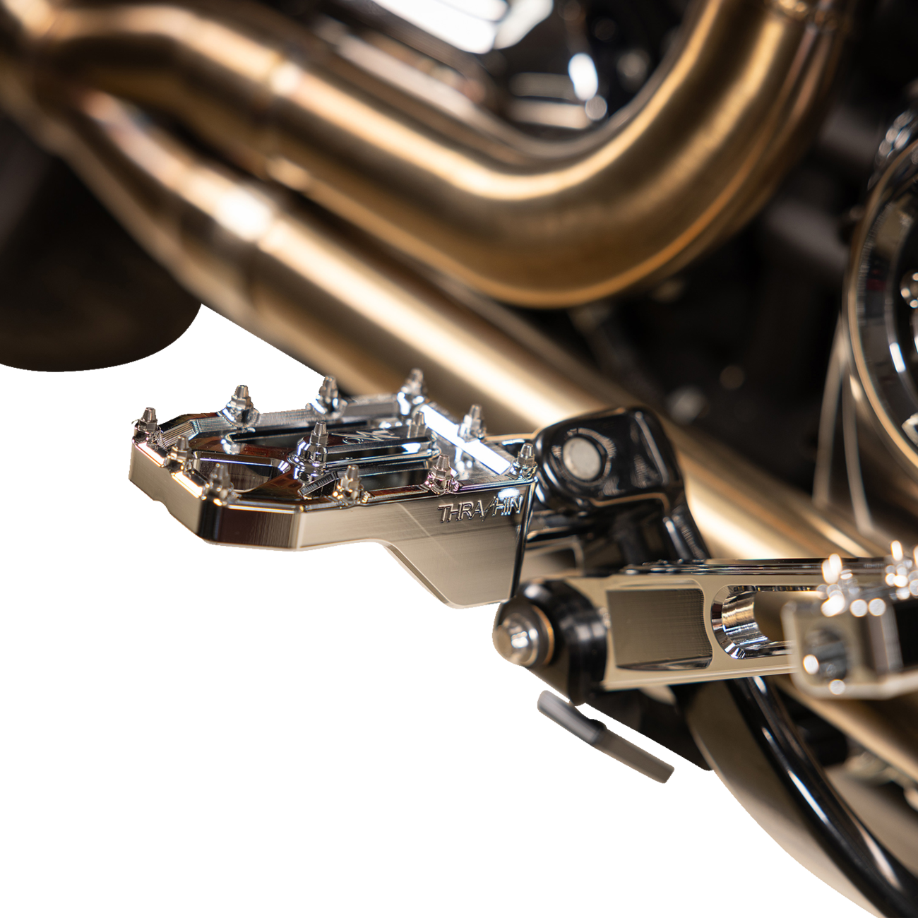 Thrashin Supply CO. Aggressor Foot Pegs - Rear - Chrome - HD '72-'25