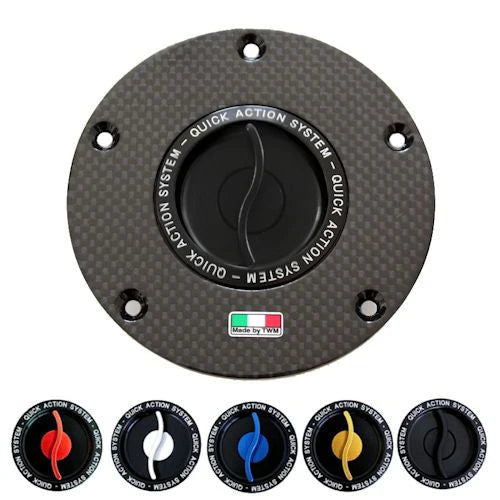 TWM Quick Action Carbon Fiber Gas Cap For KTM - TKTMFP.02 - Black