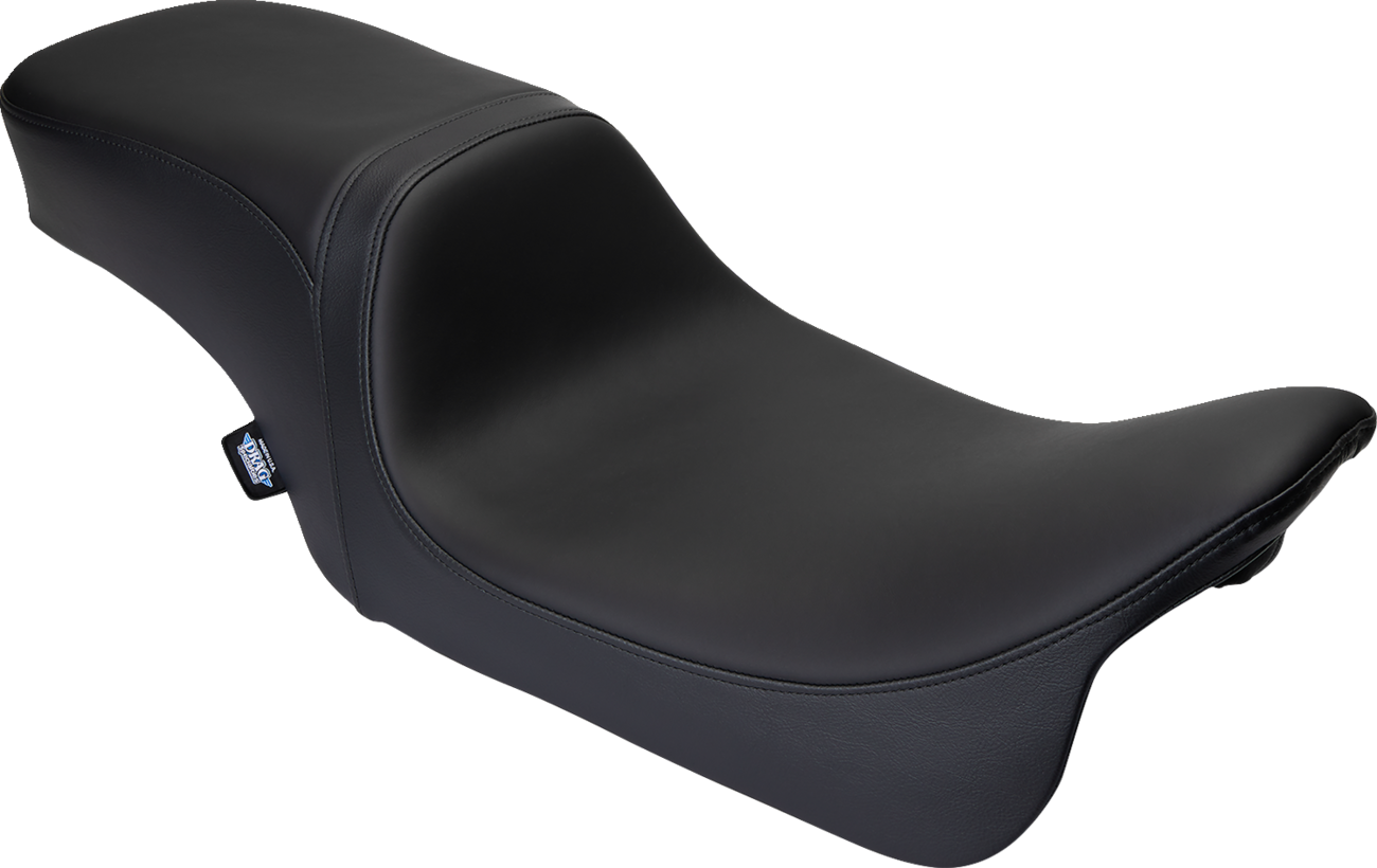 Drag Specialties Seats Predator 2-Up Seat - Solar Leather - Black - Smooth - W/O Backrest - FL '08-'23