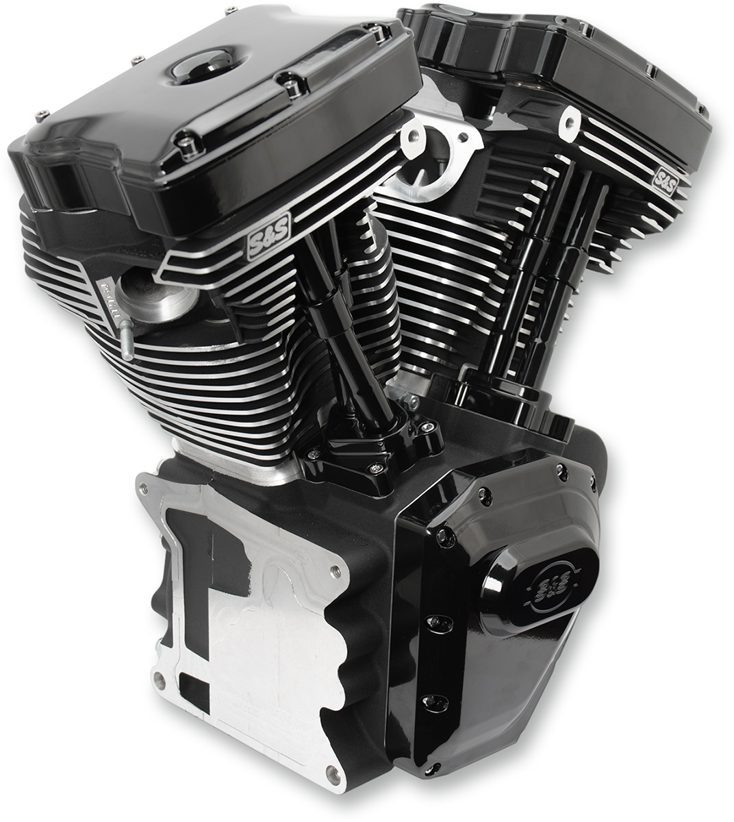 S&S Cycle T124 Long Block Engine - Black - FXD | FXDWG