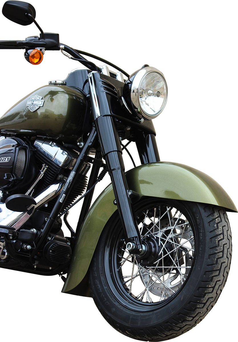 Klock Werks Benchmark Front Fender - Black - 16"-19" - HD Softail