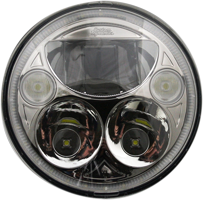 Custom Dynamics LED Headlight - 7" - Chrome