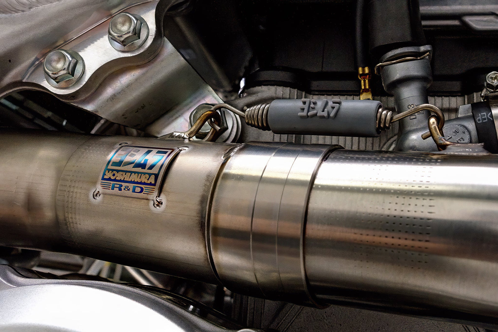Yoshimura YZ450F 2026 RS-12 Stainless Titanium Full Exhaust, W/ Aluminum Muffler
