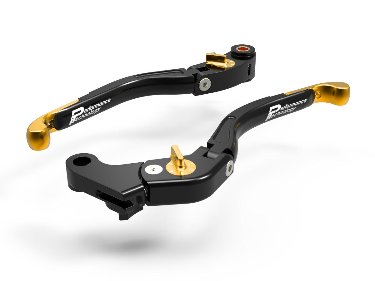 Ducabike DBK LEA06 Brake / Clutch Adjustable Levers Eco GP 2 - BLACK-GOLD