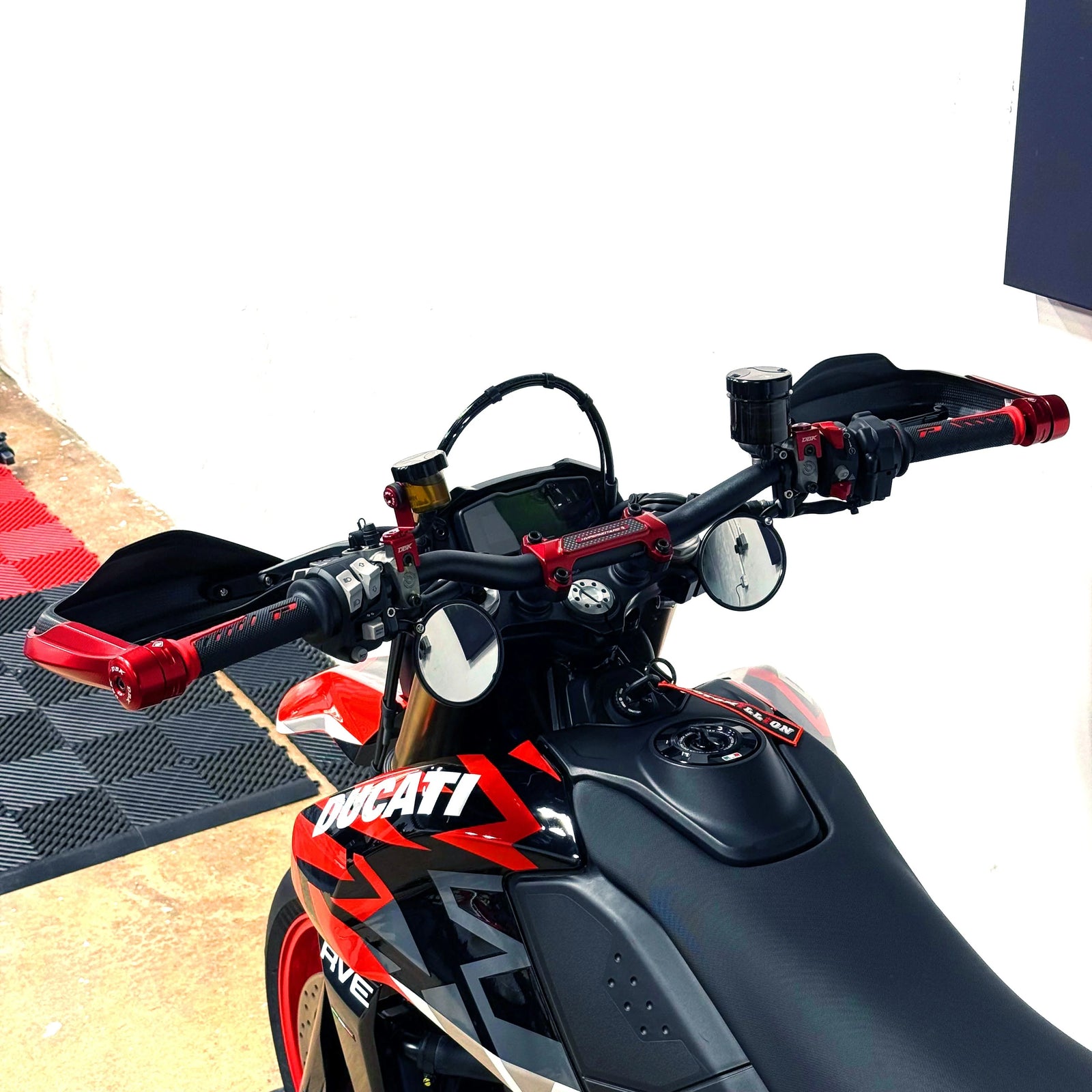 CRG HS-100 Hindsight Handlebar Mirror For Ducati Hypermotard 698 Mono RVE