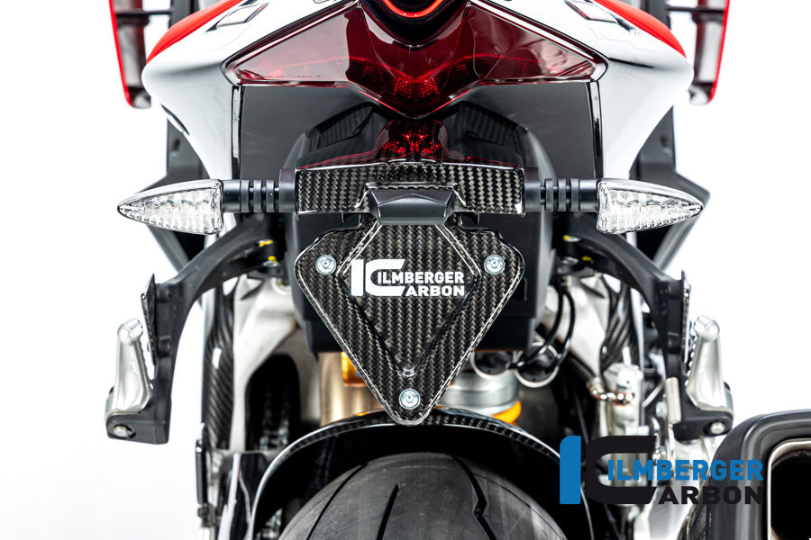 Ilmberger Carbon License Plate Holder Aprilia Tuono / RSV4 From 2021 - Gloss