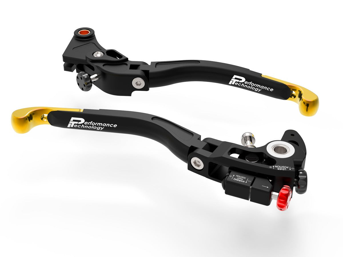 Ducabike DBK L19 Ultimate BMW Brake + Clutch Levers Double Adjustment - BLACK-GOLD