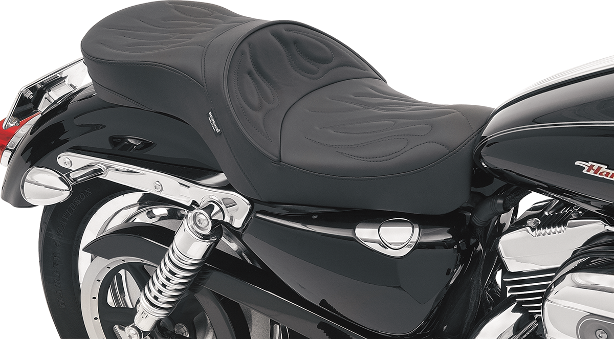Drag Specialties Seats Low Profile Seat - Flame Stitched - XL '04-'22
