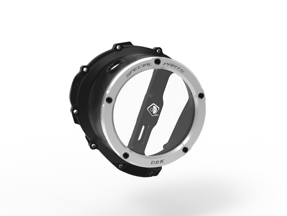 Ducabike DBK Ccdv19 Triumph 765 Clear Clutch Cover Oil Bath 3D-EVO - BLACK-SILVER