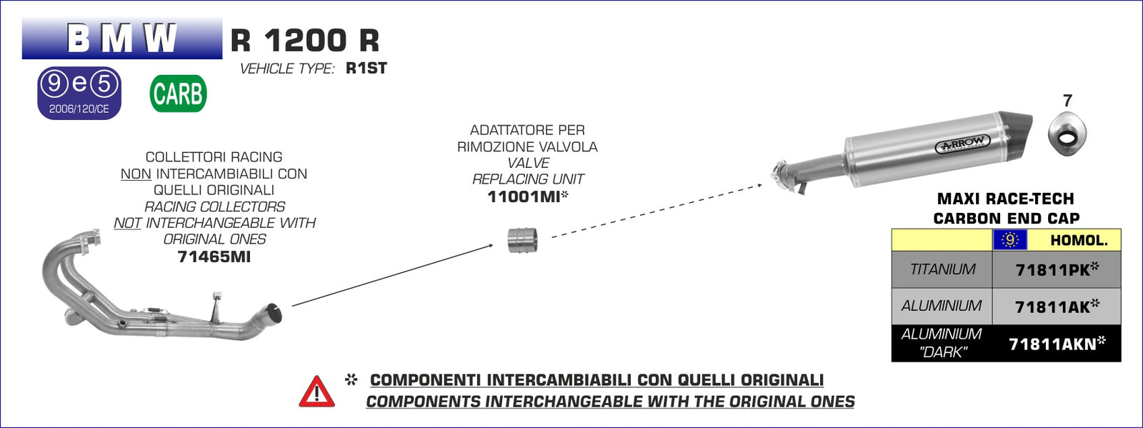Arrow 11001MI Valve Replacing Kit - Assembly Diagram