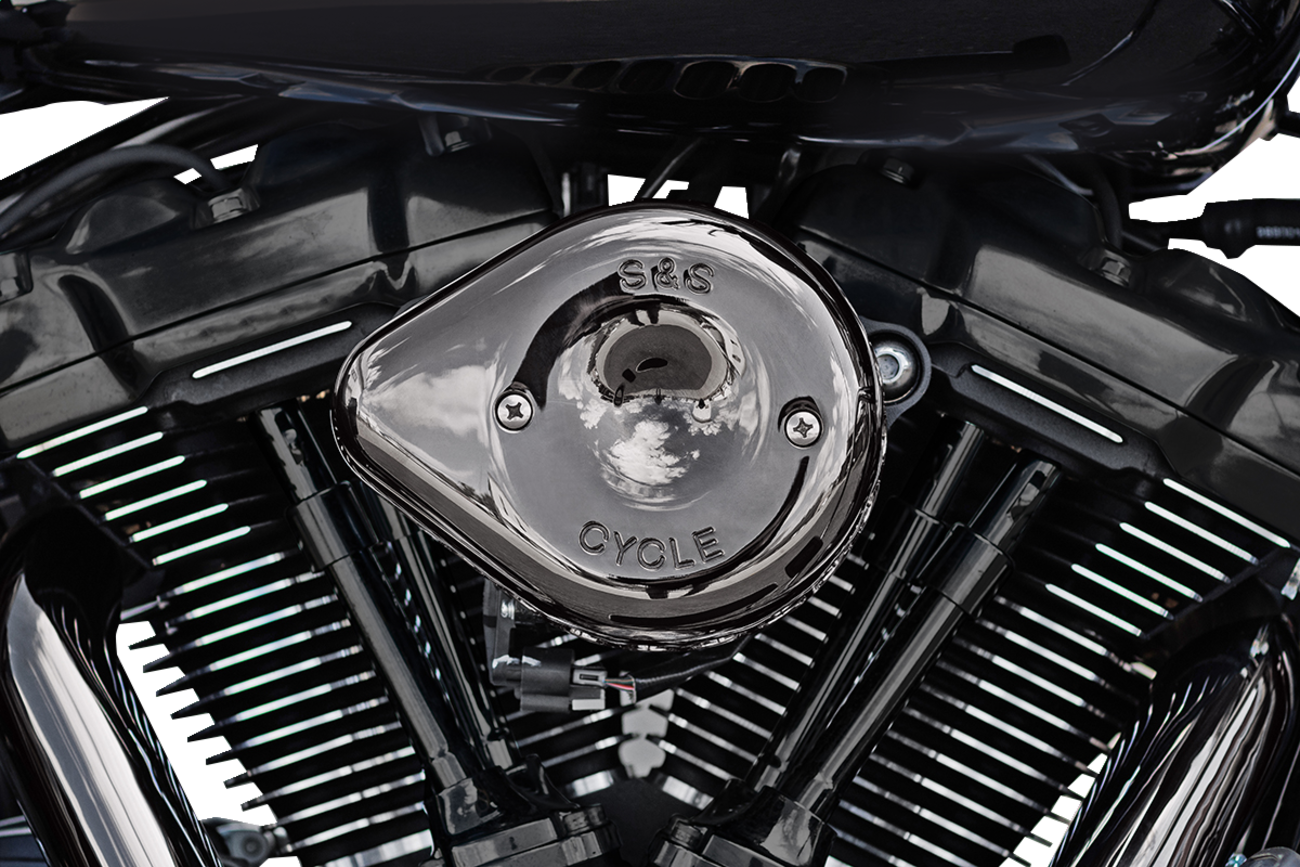 S&S Cycle Stealth Mini Teardrop Air Cleaner - M8 - Lava Chrome