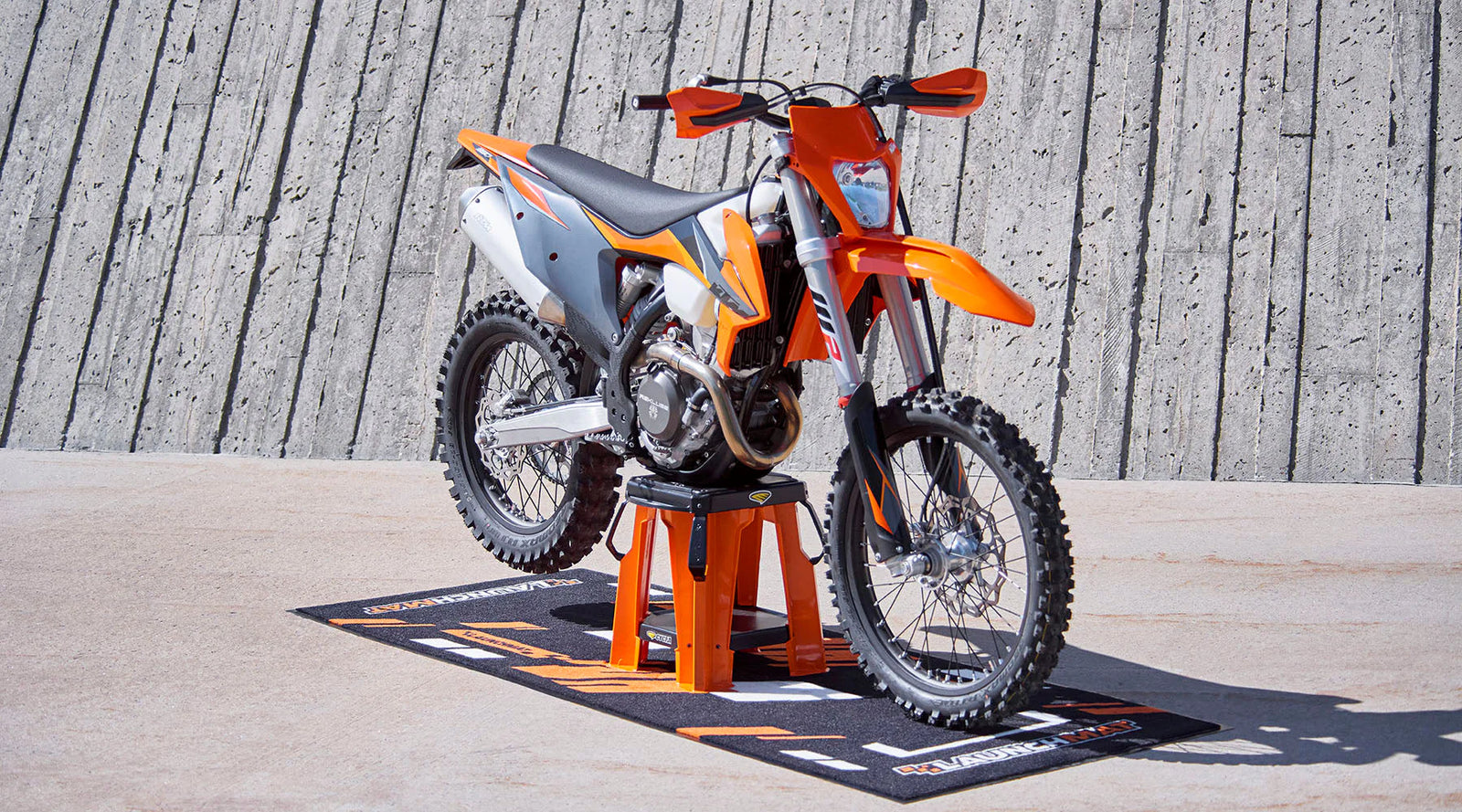 Launchmat Carpeted Motorcycle Mats (Block Design)