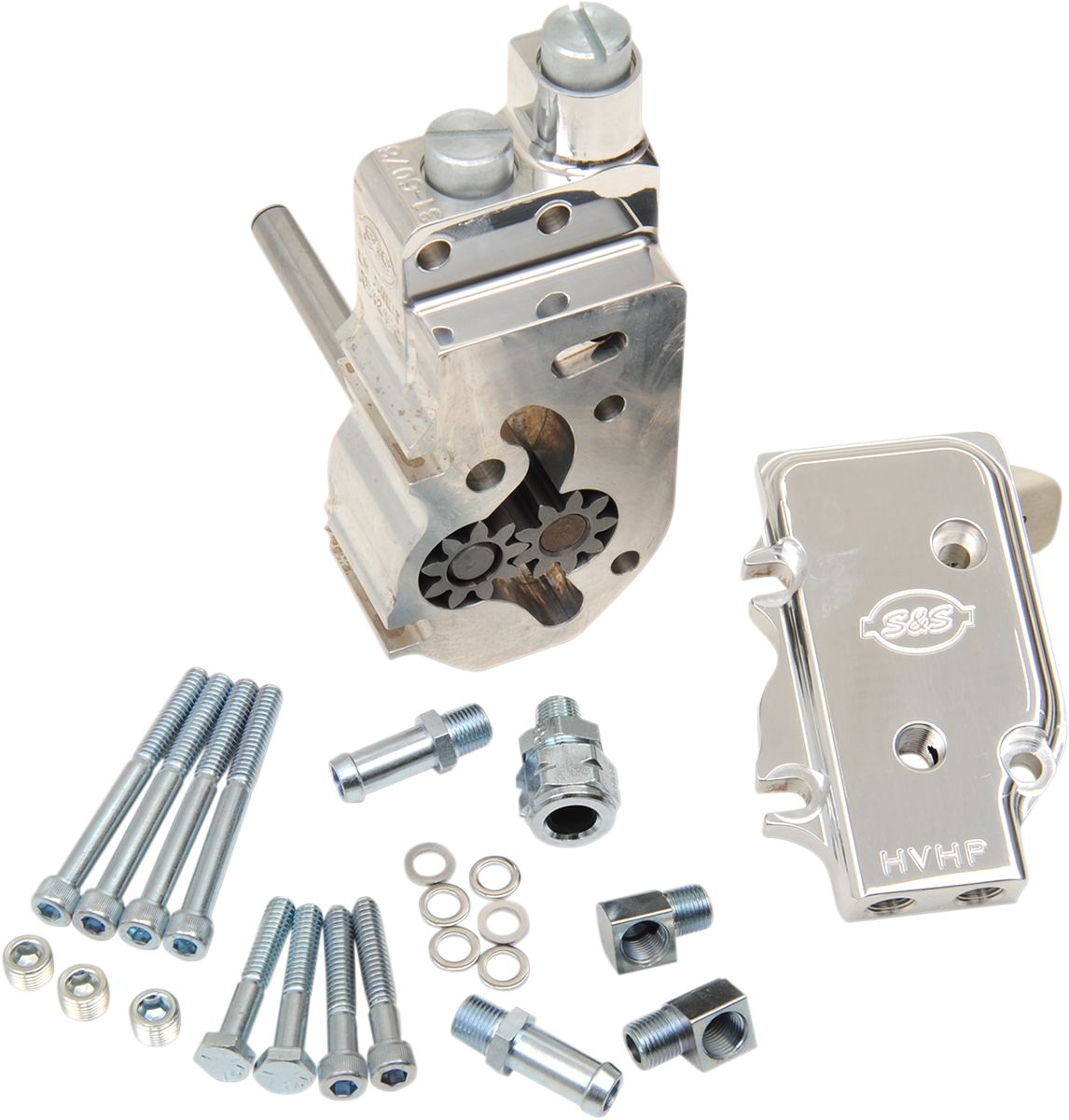 S&S Cycle High Volume/High Pressure (HVHP) Polished Billet Oil Pump
