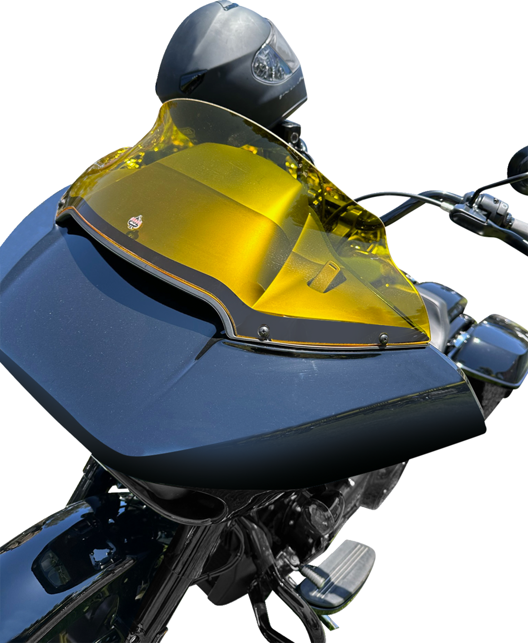Klock Werks Kolor Flare® Windshield - 9" - Yellow - '15-'25 FLTR