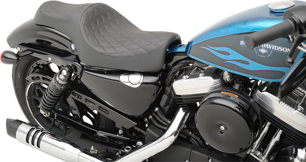Drag Specialties Seats Caballero Seat - Solar Reflective Leather - Diamond Stitch - XL '04-'22