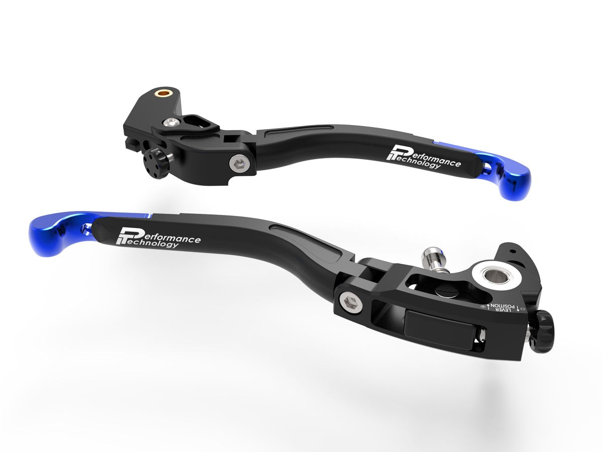 Ducabike DBK L24 Evo Suzuki Brake + Clutch Adjustable Levers - BLACK-BLUE