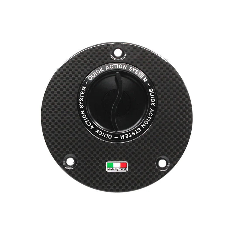 TWM Quick Action Carbon Fiber Gas Cap For Yamaha - TYFP.01 - Black
