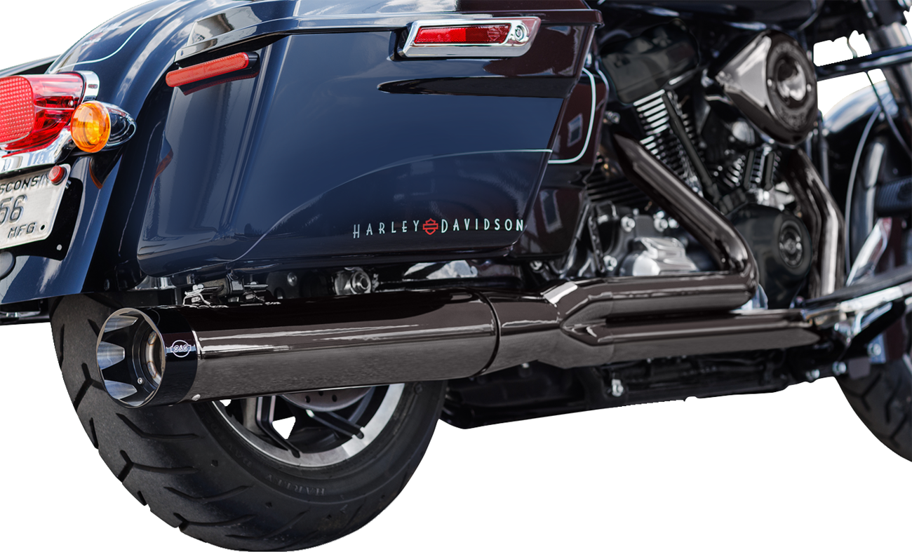 S&S Cycle 2-Into-1 Lava Chrome Sidewinder® Exhaust System - Race Only