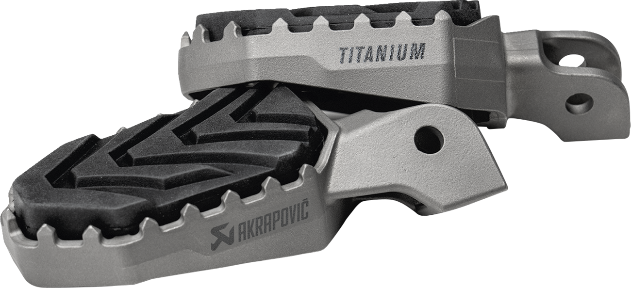 Akrapovic Adventure Foot Pegs - Titanium - BMW