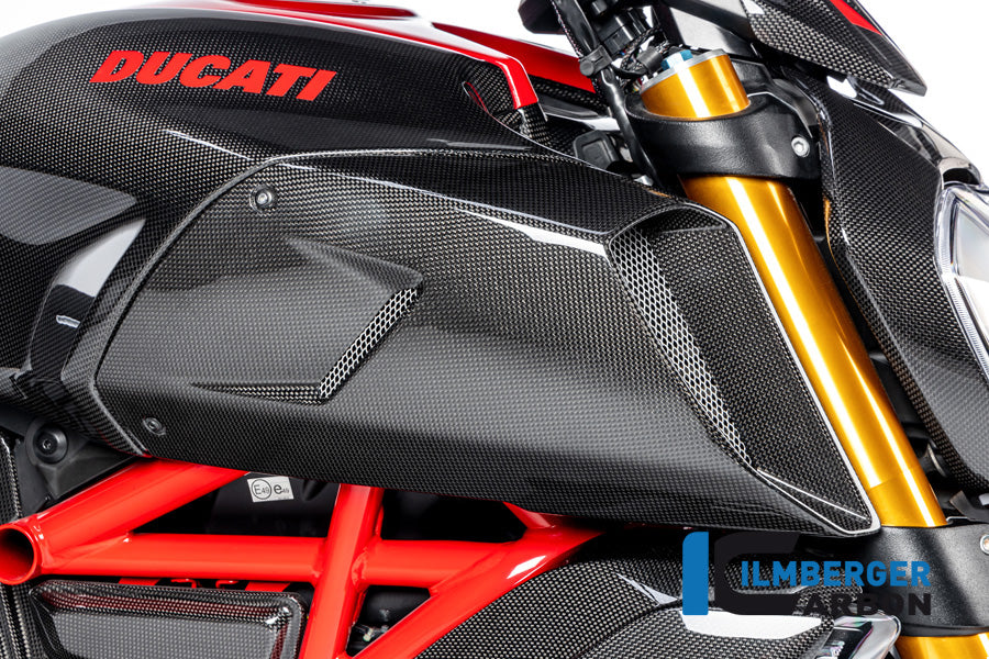 Ilmberger Carbon Air Tube Cover Right Side Ducati Diavel 1260 - Gloss