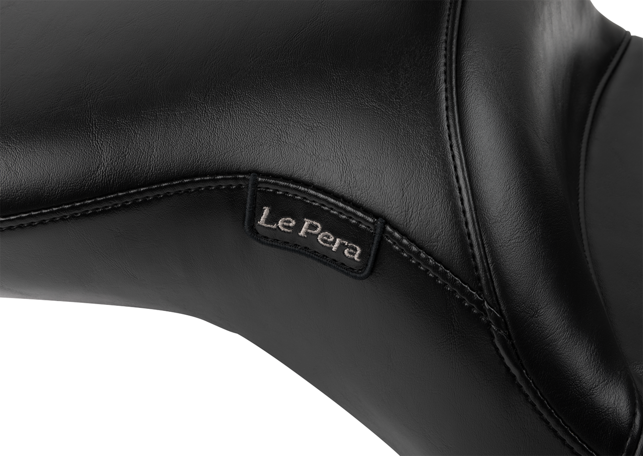 Le Pera Maverick Seat - With Backrest - Smooth - Black - FLH/FLT '23-'25